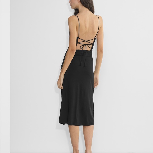 NWT Aritzia - Wilfred Black strappy midi Dress - Picture 2 of 2